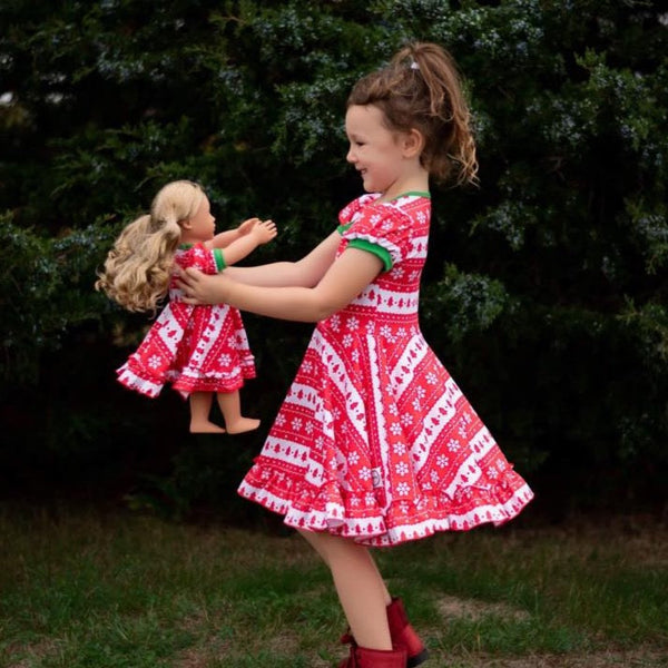 christmas-sweater-dress-just-for-littles®️ - Sophia's Style Dress-1